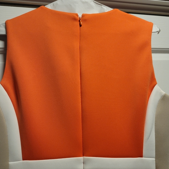 Calvin Klein geometric color block Scuba sheath dress - Picture 7 of 8